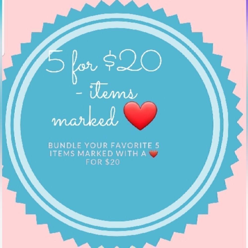 ❤  5 items for $20 - bundle and save
